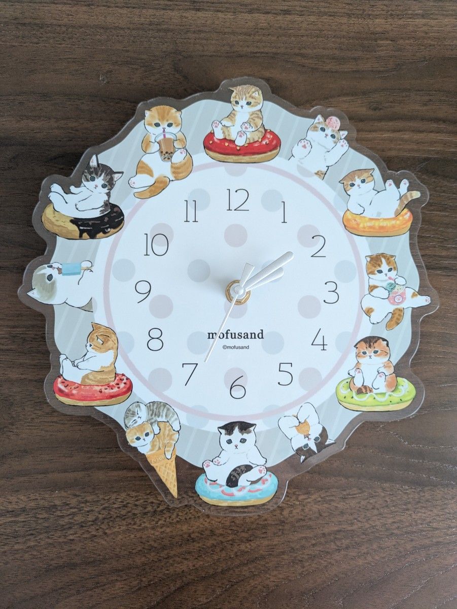 mofusand アクリル 壁掛時計 スイーツ モフサンド