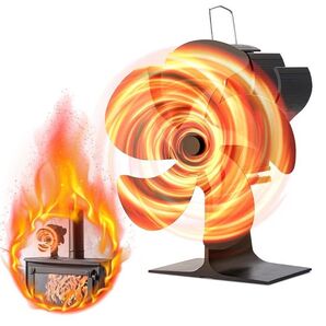 ストーブファン 電源不要 自動空気循環 5枚羽 小型 石油ストーブ 薪ストーブ