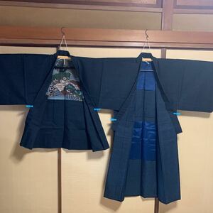  small pattern . man kimono .. kimono feather woven set usually for tea. .. old also 