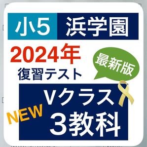 2024年度 浜学園 小5 マスター Vクラス 復習テスト 3教科