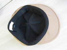 DRESKIP ドレスキップ キャスケット 帽子 キャップ 婦人帽子 女性もの レディース 光沢ある素材 サイズ調整可能 ライトベージュ ハンチング_画像5