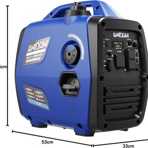 ★簡単始動★Gaidohインバーター発電機 3.4kVA ガソリン 正弦波 防音型 高出力 セル式 簡単操作 液晶表示