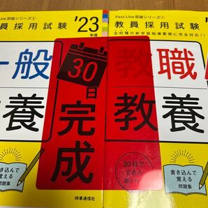 教員採用試験 一般教養 教職教養 30日完成 2冊セット 赤シートあり