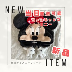 新品 ディズニー ミニー ファンキャップ Disney 帽子 ふわふわ かわいい 東京ディズニー限定