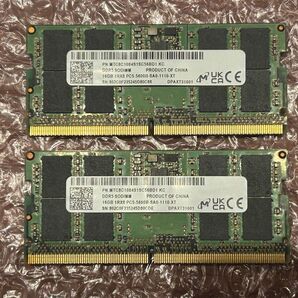 中古 MICRON DDR5 合計 32GB (16GB x 2) 5600 SODIMM