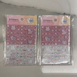 タイルシール クリアキューブシール キラキラシール ブロックシール ラメ入り 新品 未開封 未使用 うさぎ ねこ