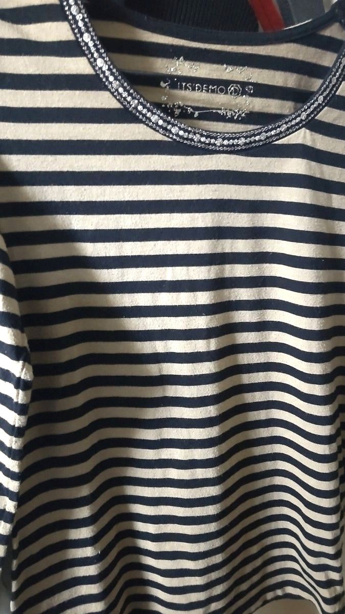 IT'S　DEMO　ボーダーTシャツ　長袖　サイズ３６ カットソー