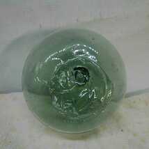 ガラス玉 浮き玉 ビン玉 漁具 直径 約10cm レトロ ヴィンテージ インテリア Y7_画像3