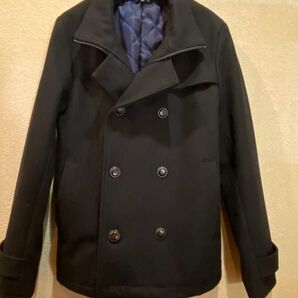 アーバンリサーチ美品メンズピーコートメルトンウールM胡桃ボタン綺麗なシルエット PEA COAT