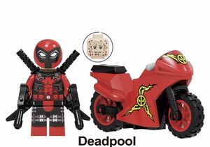 デッドプールxバイク マーベル アベンジャーズ　ミニフィグ LEGO 互換 ミニフィギュア h1