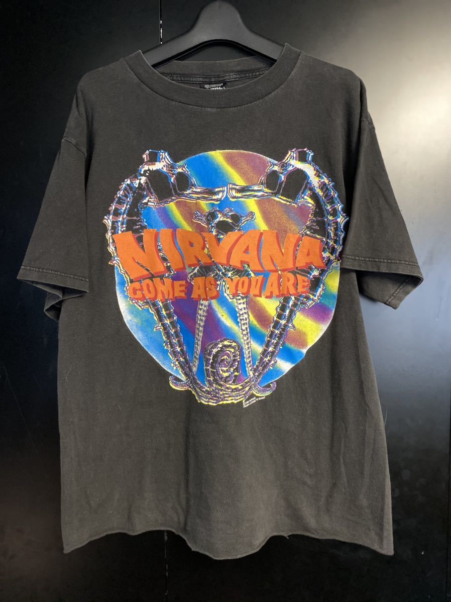 シルバーピーチ 2002年NIRVANAニルヴァーナtシャツ半袖ブラック黒木村