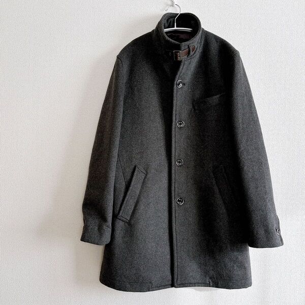 Gステージ ジーステージ メンズ コート ステンカラー アウター 上着 48 M スタンドカラー グレー ジャケット 秋冬