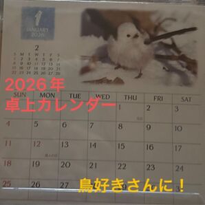 2026年 卓上カレンダー 鳥