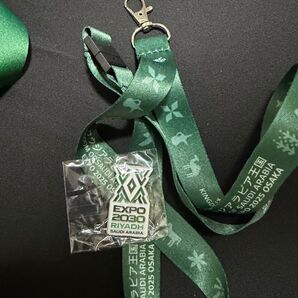 EXPO 2030 RIYADH サウジアラビア EXPO 2025 OSAKA ピンバッジとネックストラップ