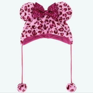 ディズニー ファンキャップ 新品未使用ピンクファンキャップ ディズニー ヒョウ柄 ミニー ピンク レオパード