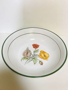 昭和 レトロな大きめのサラダボール 花柄《百貨店購入》直径 24cm 高さ 7cm 同梱なら300円