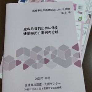 医療事故の再発防止に向けた提言 第21号 産科危機的出血に係る妊産婦死亡事例の分析 日本医療安全調査機構