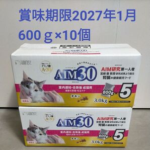 サンライズ AIM30 室内避妊・去勢後成猫用 健康な尿路・毛玉ケア チキン 6kg 600g×10個セット
