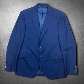麻生テーラー上質ウールジャケット グランドマーキー L ネイビー ビジネススーツ