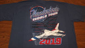 [USAF]Thunderbirds Thunderbird 2019 year Tour rice Air Force Acroba to flight .F-16 T-shirt size XL Thunder birz cotton DEMO flight .