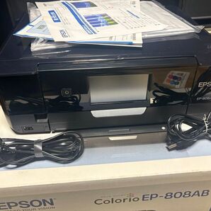 【通電確認済み】箱あり EPSON エプソン カラリオ インクジェットプリンター EP-808AB 印刷機 コピー 複合機