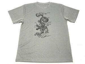 グレー　龍　ドライ　Ｔシャツ　ドラゴン　辰年　干支　グッズ