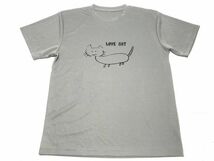 グレー　猫　ドライ　Ｔシャツ　ゆるキャラ　脱力系　アート　ネコ　グッズ_画像1