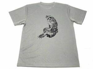 グレー　葛飾北斎　カッパ　ドライ　Ｔシャツ　妖怪　グッズ　怪獣　怪物　日本の妖怪