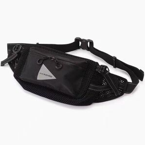 and Wander アンドワンダー 3Dメッシュ アウトドア ウエストポーチ ショルダーバッグ - 軽量 機能性 ブラック