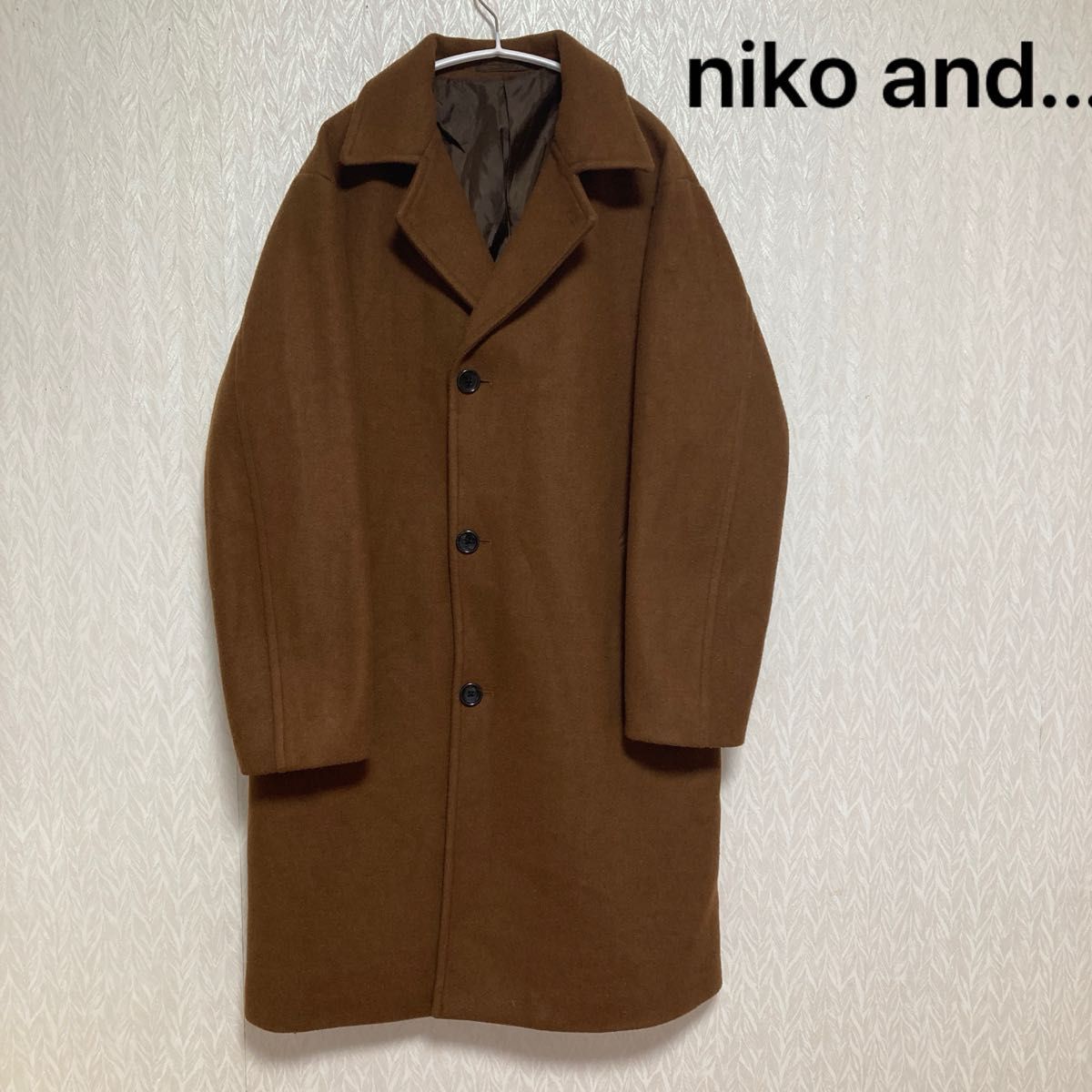 niko and... ニコアンド　ブラウン　テーラード　チェスターコート　ロング　Mサイズ