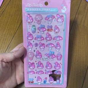 マイメロ ボンボンドロップシール 防水ステッカー 立体シール 硬いタイプ
