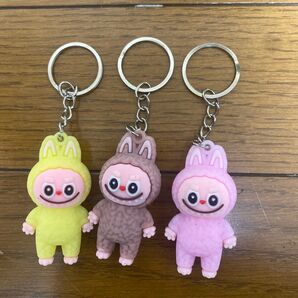 ラブブ LABUBU かわいいキーホルダー 3点 セット