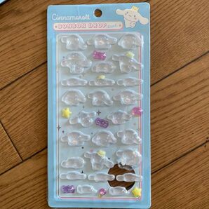 シナモロール ボンボンドロップシール 防水ステッカー 立体シール 硬いタイプ