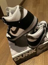 スラムジャム購入 スペシャルボックス ステッカー付 NIKE SLAM JAM DUNK HIGH SP BLACK WHITE 27.5 us9.5 ダンク ハイ_画像3