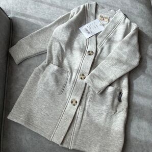 新品未使用 NEEDLE WORKS STANDARD Vネックカーディガン グレー 100cm