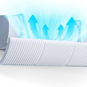 エアコン風よけカバー 直撃風防止 上下180°風向き調整 家庭用 穴あけ不要