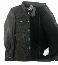 定価/107,800- 新品同様 極美品 DIESEL ディーゼル L-MALIK JACKET サイズS 2020AW レザーシャツ レザージャケット 正規店購入 タグ付き_画像6