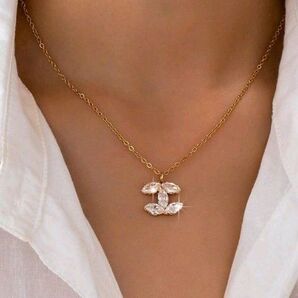 CCロゴ キラキラ ネックレス ゴールド