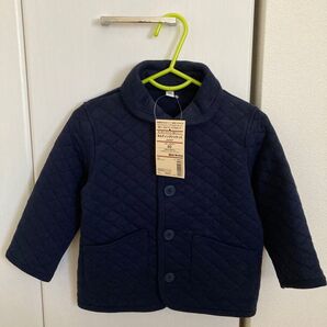 無印良品 キルティングジャケット ネイビー 80