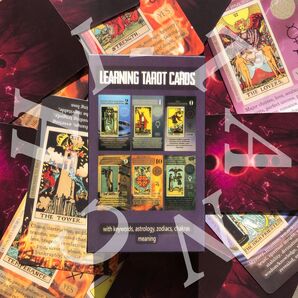 LEARNING TAROT CARDS 意味が書いてあるタロットカード 占い