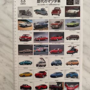 歴代のマツダ車 下敷き