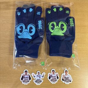 つばくろう 手袋 2種類 ステッカー 4枚 ヤクルトスワローズ ファン感謝デー 丸山和郁 田口麗斗 武岡龍世 高梨裕稔