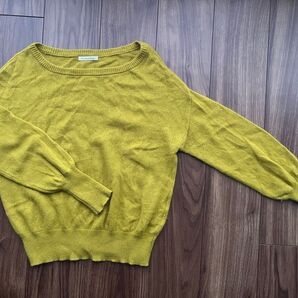 le coeur blanc ボートネック アンゴラ混ニット マスタード