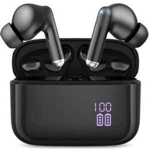 イヤホン bluetooth ワイヤレスイヤホン 38時間の再生時間 Bluetooth5.4技術 LEDディスプレイ表示