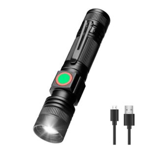 USBケーブル付き懐中電灯 led USB充電式 強力XML-T6 防水