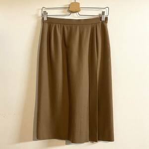  Burberry /BURBERRYS wool design skirt 11/ Brown 