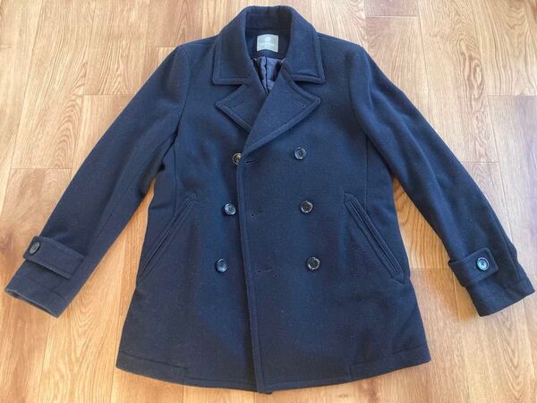 【ナノユニバース】 WEB限定 メルトンピーコート ネイビー Pコート nano universe