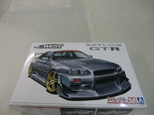 １：２４ スカイラインＧＴ－Ｒ ’０２（ニッサン）Ｃ－ＷＥＳＴ ＢＮＲ３４ アオシマ ザ★チューンドカー５０