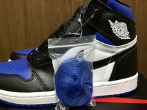 20年製 NIKE AIR JORDAN 1 RETRO HIGH OG ナイキ エアジョーダン オリジナル AJ1【555088-041】ROYAL TOE ロイヤル トゥー 黒 青 US7.5_画像6