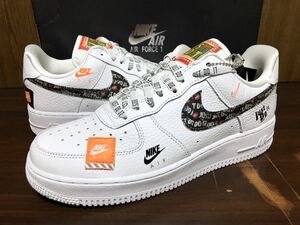 18年製 NIKE AIR FORCE 1 PRM JDI ナイキ エアフォース プレミアム AF1 JUST DO IT【AR7719-100】WHITE ホワイト レザー 白 US10